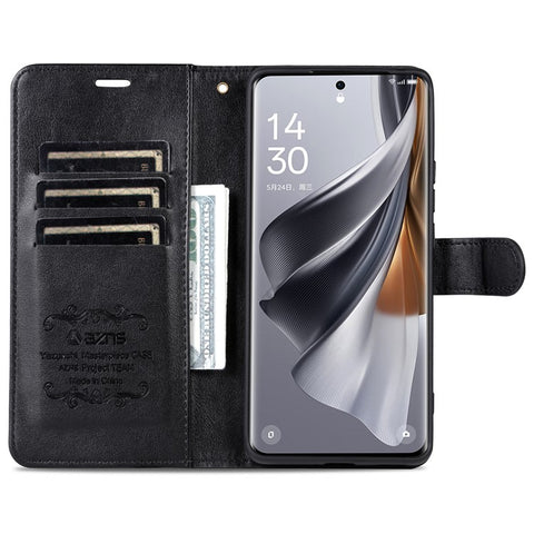 AZNS For Oppo Find X7 Ultra Leather Case Flip Wallet Phone Stand Shockproof Cover