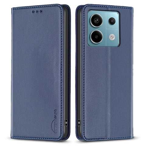 BINFEN COLOR BF18 For Xiaomi Redmi Note 13 Pro 4G / Poco M6 Pro 4G Leather Case with Card Holder Magnetic Auto-absorbed