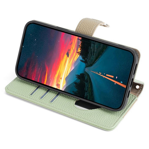 For OnePlus 10T 5G Case Zipper Wallet Mirror Leather Phone Bag Cover with Chain Strap