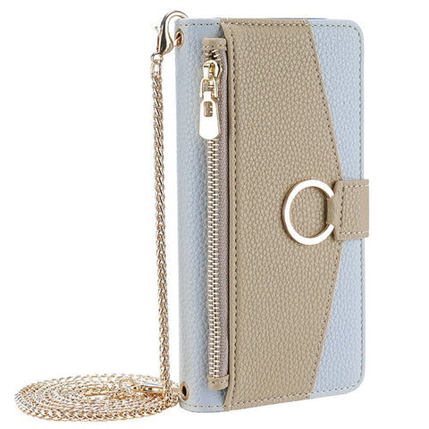 For OnePlus 9RT 5G Case Leather Phone Bag Cover Stand Card Holder with Chain Strap