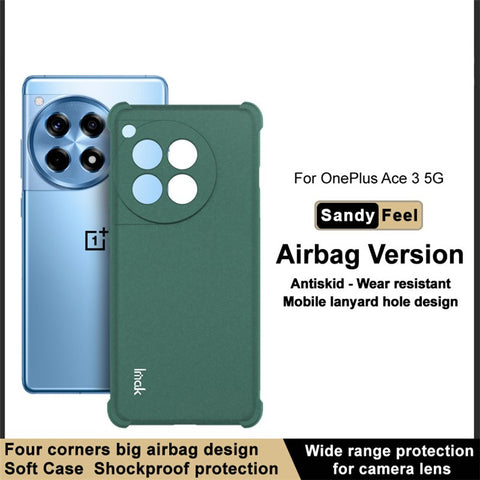 IMAK For OnePlus Ace 3 5G  /  12R 5G Case TPU Matte Anti-fingerprint Phone Back Cover