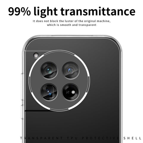 MOFI For OnePlus Ace 3 5G / 12R 5G Case Slim Transparent TPU Phone Cover