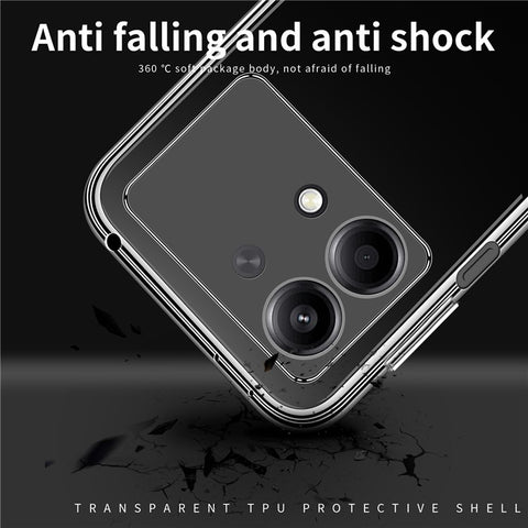 MOFI For Xiaomi Redmi Note 13R Pro 5G TPU Case Slim Fit Transparent Phone Cover