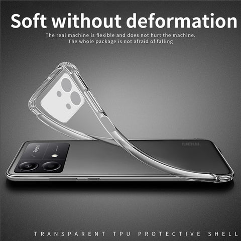 MOFI For Xiaomi Redmi Note 13R Pro 5G TPU Case Slim Fit Transparent Phone Cover