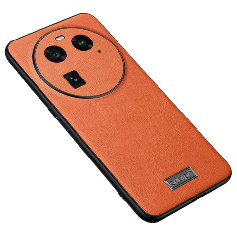 SULADA For Oppo Find X6 Phone Cover PU Leather Coated TPU+PC Anti-fall Back Case