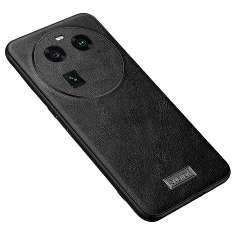 SULADA For Oppo Find X6 Phone Cover PU Leather Coated TPU+PC Anti-fall Back Case