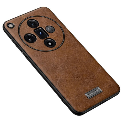 SULADA For Oppo Find X7 5G Cell Phone Case Cowhide Texture PU Leather+TPU+PC Cover
