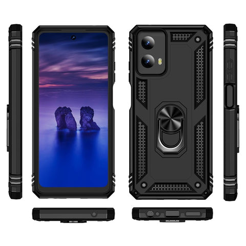 For Motorola Moto G Play 5G (2024) Case PC+TPU Anti-drop Phone Back Cover with Kickstand