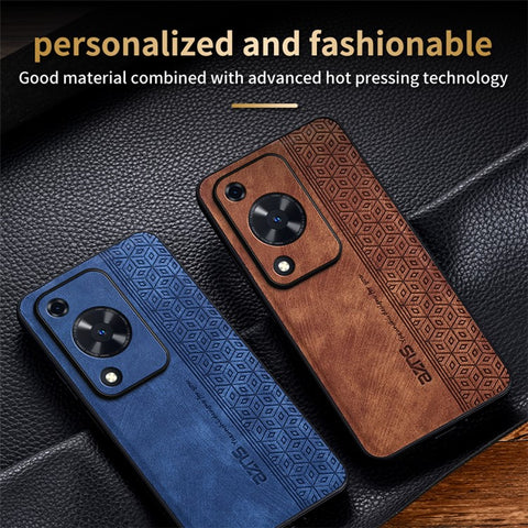 AZNS For Huawei Enjoy 70 4G / nova Y72 4G Case Imprinted PU Leather+TPU Protective Phone Cover