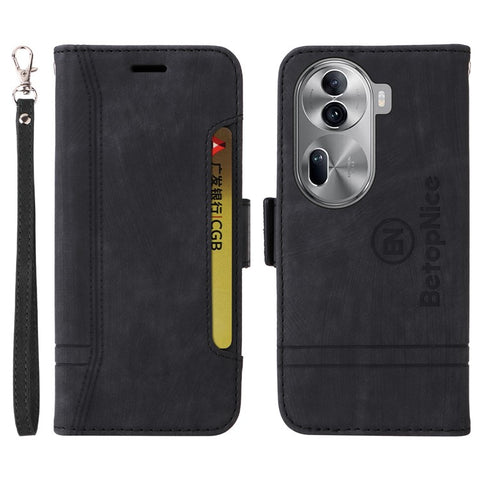 BETOPNICE 001 for Oppo Reno11 Pro 5G (Global) / Reno11 (China) 5G Case Magnetic Flip Stand Protective Cover