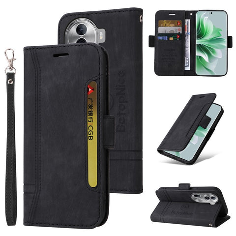 BETOPNICE 001 for Oppo Reno11 Pro 5G (Global) / Reno11 (China) 5G Case Magnetic Flip Stand Protective Cover