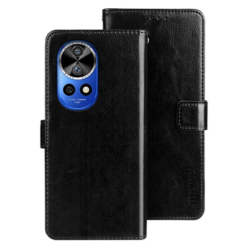 IDEWEI For Huawei nova 12 Pro 5G / nova 12 Ultra 5G Case Crazy Horse Texture Flip Stand Anti-scratch Phone Cover