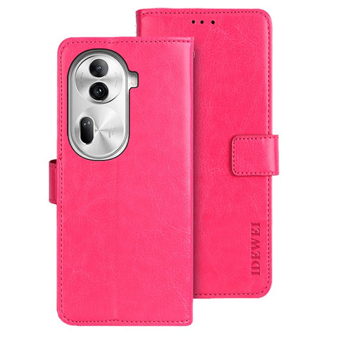 IDEWEI For Oppo Reno11 Pro 5G (Global) / Reno11 (China) 5G Case Crazy Horse Texture PU Leather Stand Magnetic Clasp Phone Cover