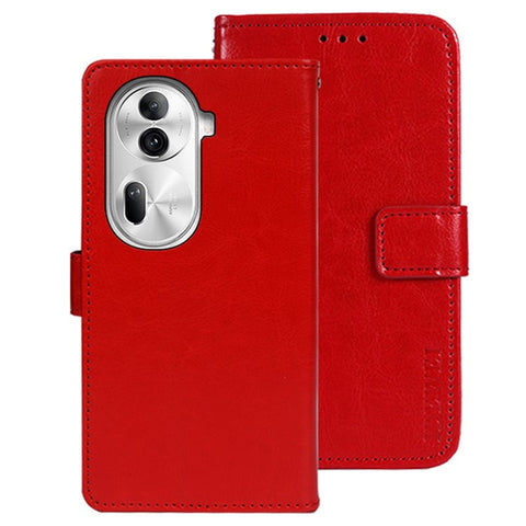 IDEWEI For Oppo Reno11 Pro 5G (Global) / Reno11 (China) 5G Case Crazy Horse Texture PU Leather Stand Magnetic Clasp Phone Cover