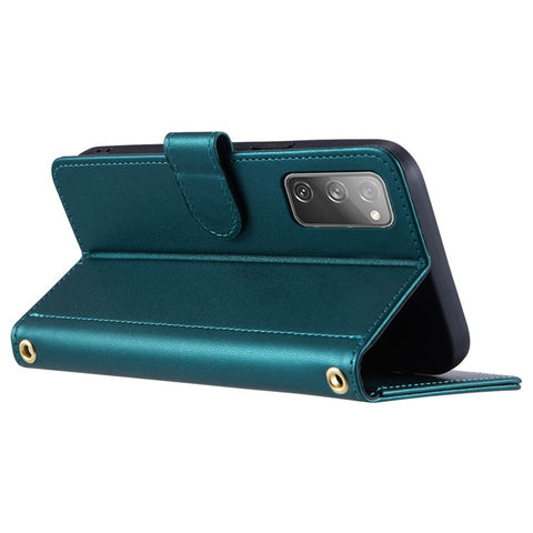 For Samsung Galaxy S20 FE / S20 FE 5G / S20 FE 2022 / S20 Lite Case Leather Wallet Cover with Straps