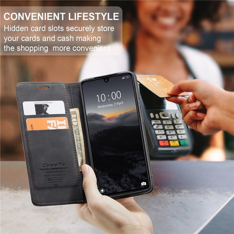 CASEME 013 Series For Xiaomi Redmi 13C 4G / Redmi 13C 5G / Poco C65 4G Case Leather Flip Stand Phone Cover