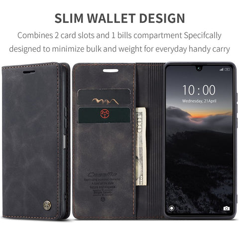 CASEME 013 Series For Xiaomi Redmi 13C 4G / Redmi 13C 5G / Poco C65 4G Case Leather Flip Stand Phone Cover