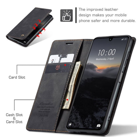 CASEME 013 Series For Xiaomi Redmi 13C 4G / Redmi 13C 5G / Poco C65 4G Case Leather Flip Stand Phone Cover
