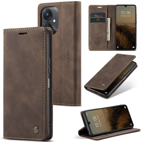 CASEME 013 Series For Xiaomi Redmi 13C 4G / Redmi 13C 5G / Poco C65 4G Case Leather Flip Stand Phone Cover