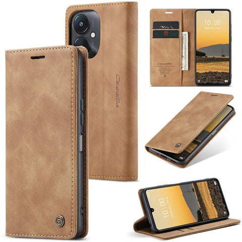 CASEME 013 Series For Xiaomi Redmi 13C 4G / Redmi 13C 5G / Poco C65 4G Case Leather Flip Stand Phone Cover