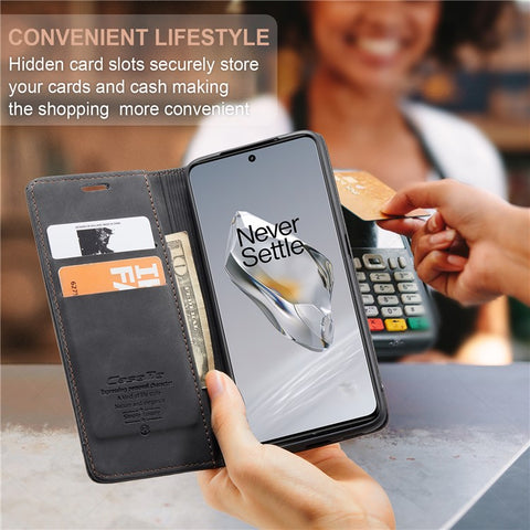 CASEME 013 Series For OnePlus 12 5G Case Business Style Card Slots Cell Phone Cover