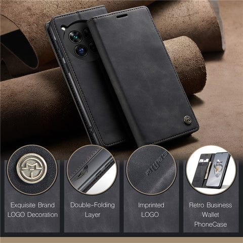 CASEME 013 Series For OnePlus 12 5G Case Business Style Card Slots Cell Phone Cover