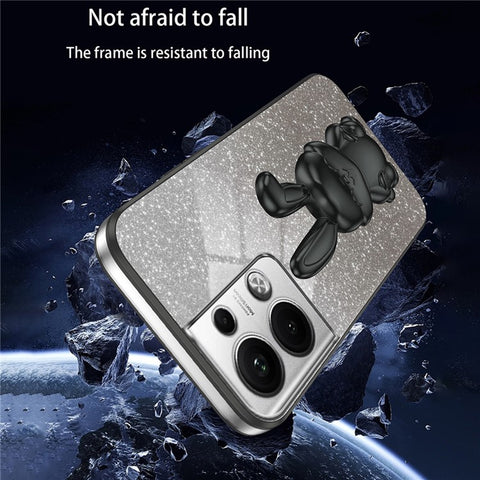 For Oppo Reno9 Pro+ 5G Electroplating Cellphone Case PC+TPU Cover with Support Kickstand