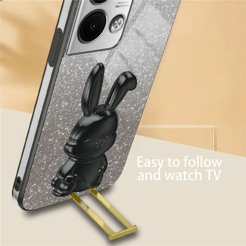 For Oppo Reno9 Pro+ 5G Electroplating Cellphone Case PC+TPU Cover with Support Kickstand