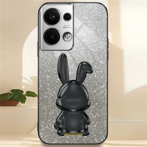 For Oppo Reno9 Pro+ 5G Electroplating Cellphone Case PC+TPU Cover with Support Kickstand