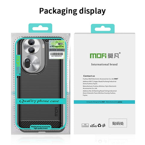 MOFI JK TPU Series-1 For Oppo Reno11 Pro 5G (Global) TPU Phone Case Carbon Fiber Texture Phone Cover