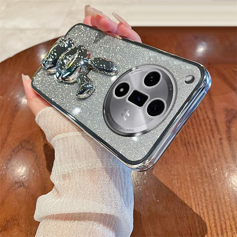 PC+TPU Cover for Oppo Find X7 Pro , Cute Rabbit Drop Resistant Kickstand Cell Phone Case