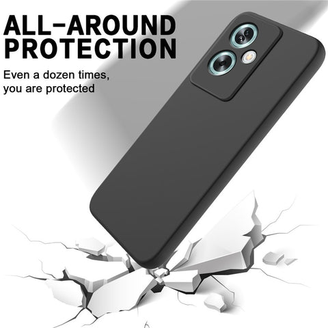 For OnePlus Nord N30 SE 5G Liquid Silicone Case Fiber Lining Phone Cover with Strap