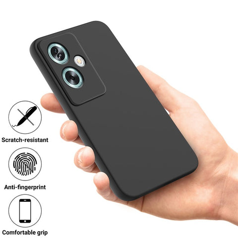 For OnePlus Nord N30 SE 5G Liquid Silicone Case Fiber Lining Phone Cover with Strap
