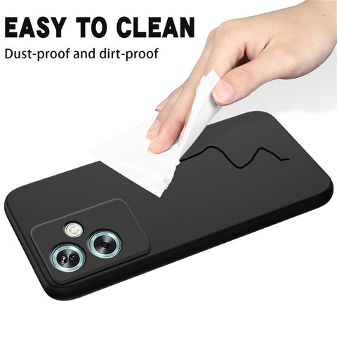 For OnePlus Nord N30 SE 5G Liquid Silicone Case Fiber Lining Phone Cover with Strap