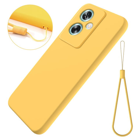 For OnePlus Nord N30 SE 5G Liquid Silicone Case Fiber Lining Phone Cover with Strap