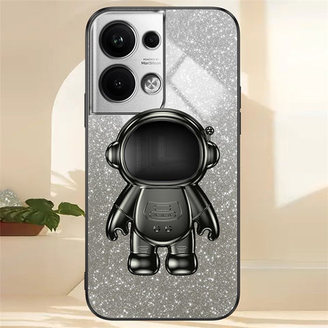 For Oppo Reno9 Pro+ 5G Drop Protection Phone Shell PC+TPU Cell Phone Case Kickstand Electroplating Cover
