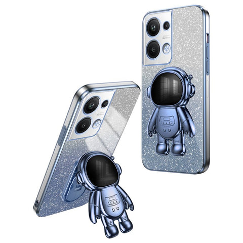 For Oppo Reno9 Pro+ 5G Drop Protection Phone Shell PC+TPU Cell Phone Case Kickstand Electroplating Cover