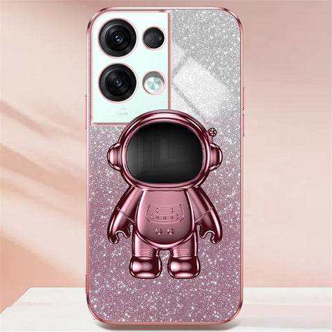 For Oppo Reno8 Pro+ 5G (Global Version) Cases Kickstand PC+TPU Shell Electroplating Phone Protector