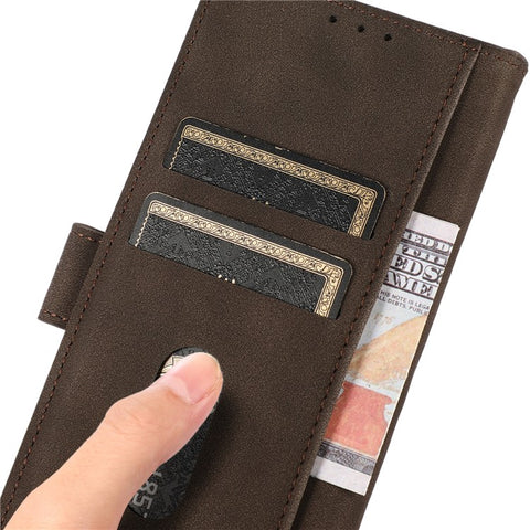 KHAZNEH For OnePlus 12R 5G / Ace 3 5G Mobile Phone Stand Case Wallet Phone Cover with Card Holder