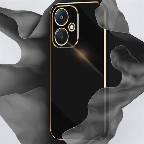 XINLI For Xiaomi Redmi 13C 5G / 13R 5G / Poco M6 5G Case Electroplating Edge TPU Phone Back Cover