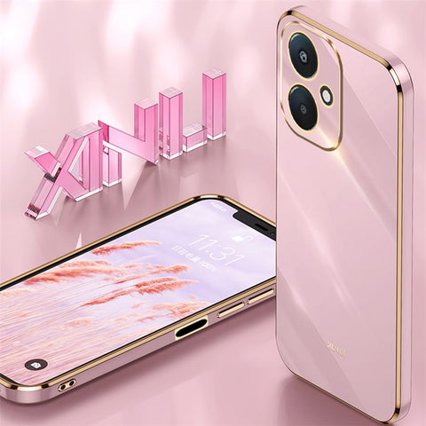 XINLI For Xiaomi Redmi 13C 5G / 13R 5G / Poco M6 5G Case Electroplating Edge TPU Phone Back Cover