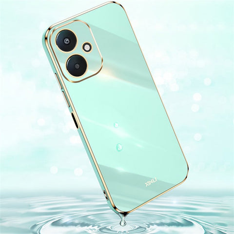 XINLI For Xiaomi Redmi 13C 5G / 13R 5G / Poco M6 5G Case Electroplating Edge TPU Phone Back Cover