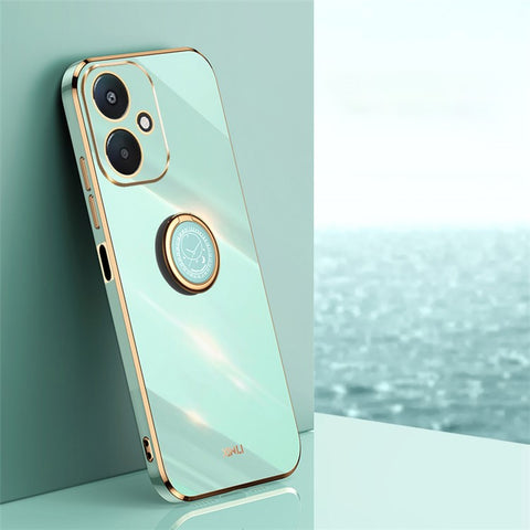 XINLI For Xiaomi Redmi 13C 5G / 13R 5G / Poco M6 5G Case Electroplating Kickstand Soft TPU Phone Cover