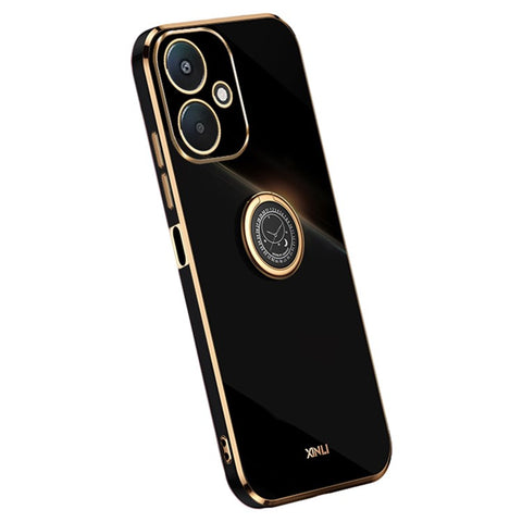 XINLI For Xiaomi Redmi 13C 5G / 13R 5G / Poco M6 5G Case Electroplating Kickstand Soft TPU Phone Cover