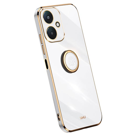 XINLI For Xiaomi Redmi 13C 5G / 13R 5G / Poco M6 5G Case Electroplating Kickstand Soft TPU Phone Cover