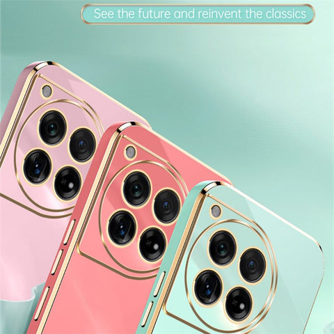 XINLI For OnePlus Ace 3 5G / 12R 5G Case Ring Kickstand Electroplated TPU Cover