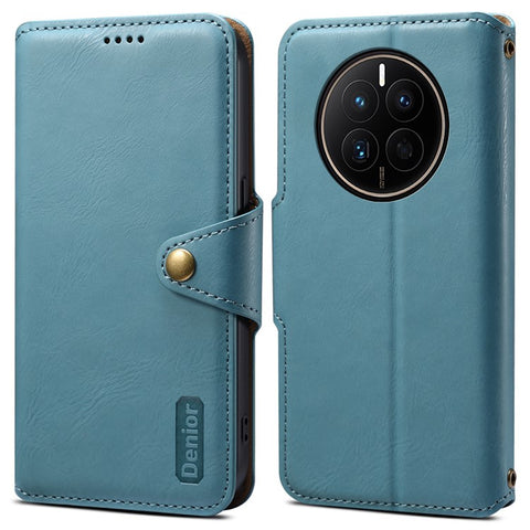DENIOR For Huawei Mate 50 4G Case Leather Wallet Phone Cover Full Protection