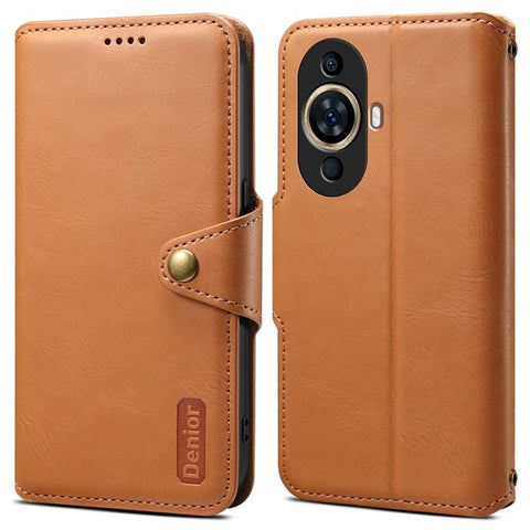 DENIOR For Huawei nova 11 / nova 12s 4G / nova 12 Lite 4G Leather Case with Card Slot Wallet Phone Cover Protector