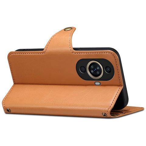 DENIOR For Huawei nova 11 / nova 12s 4G / nova 12 Lite 4G Leather Case with Card Slot Wallet Phone Cover Protector