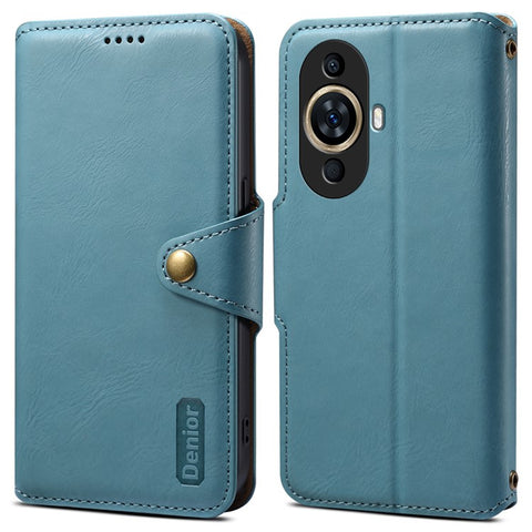 DENIOR For Huawei nova 11 / nova 12s 4G / nova 12 Lite 4G Leather Case with Card Slot Wallet Phone Cover Protector